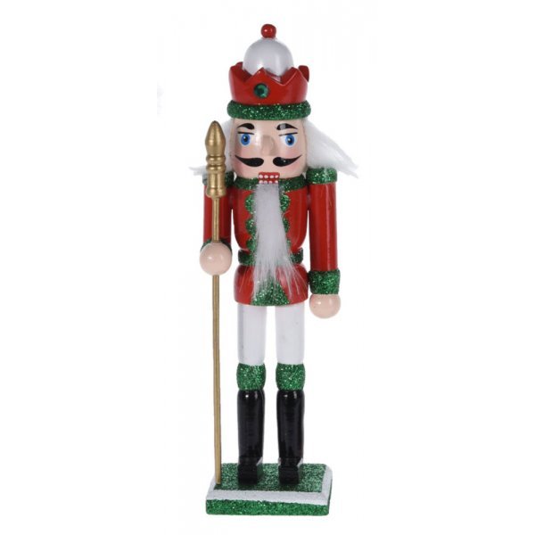 Χριστουγεννιάτικος Διακοσμητικός Μολυβένιος Στρατιώτης με Σκήπτρο (18cm)